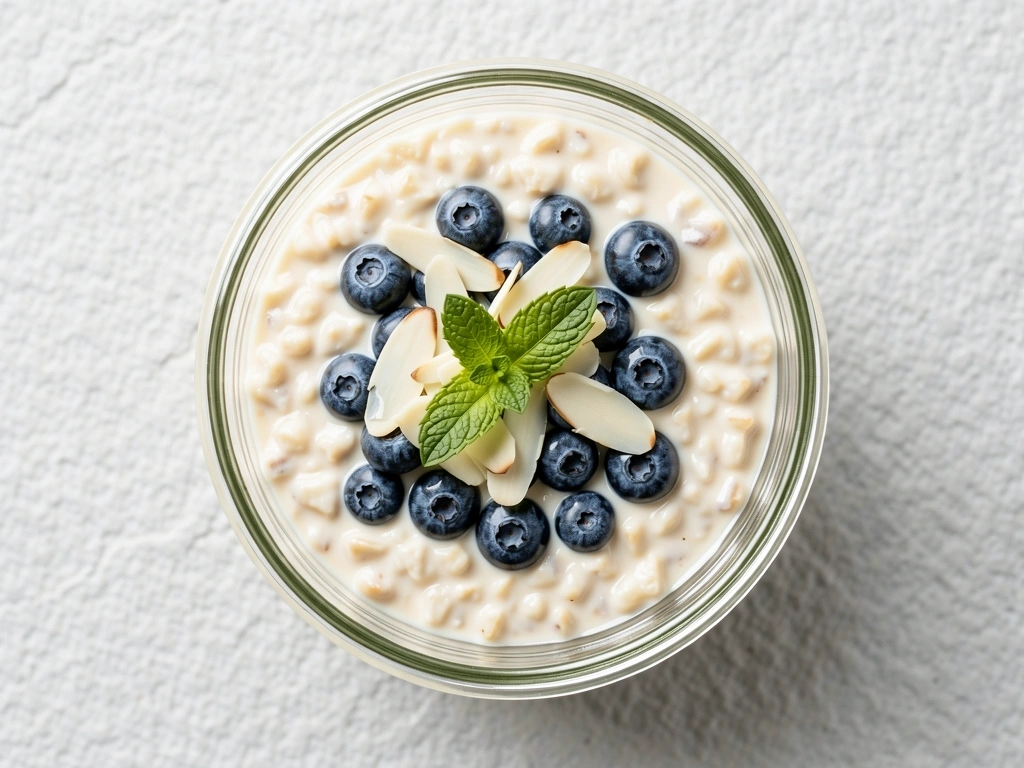 Overnight Oats s čučoriedkami